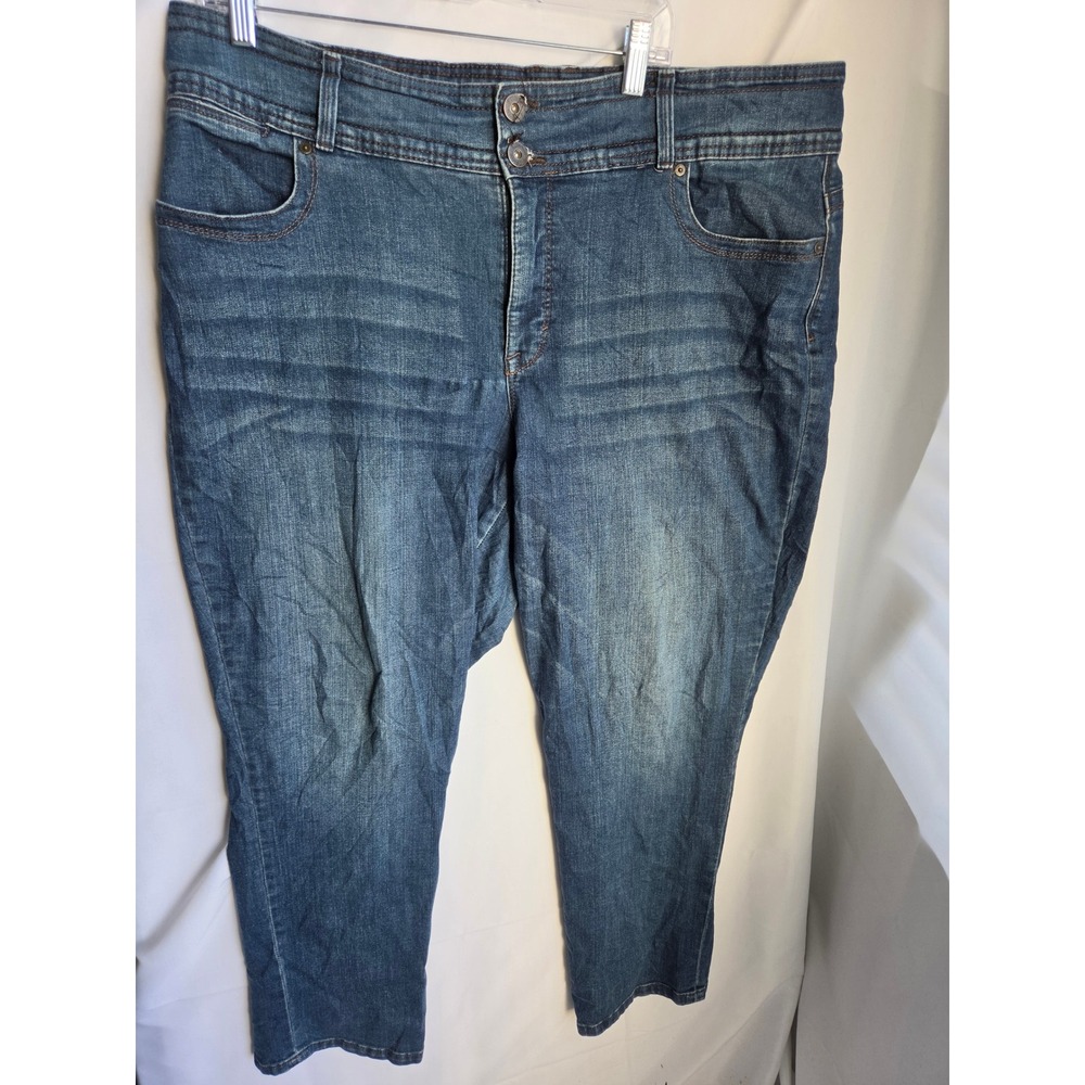 Style & Co Boyfriend Jeans Womens Blue Medium Relaxed Mid Straight